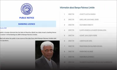 Licence octroyée par la BoM : Somduth Dulthumun parmi les directeurs d’une nouvelle banque 