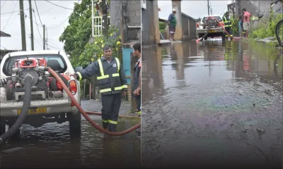 À Ernest Lemaire St, Chemin-Grenier : des pompiers à pied d'œuvre
