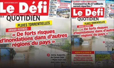 Voici la Une du Défi Quotidien de ce mercredi 28 avril 2021