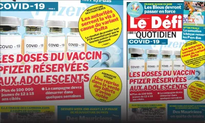 Voici la Une du Défi Quotidien de ce Lundi 28 juin 2021