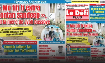 Voici la Une du Défi Plus de ce samedi 28 Août 2021