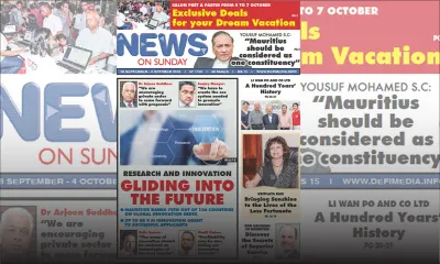 Voici la Une de News On Sunday de ce vendredi 28 Septembre 2018