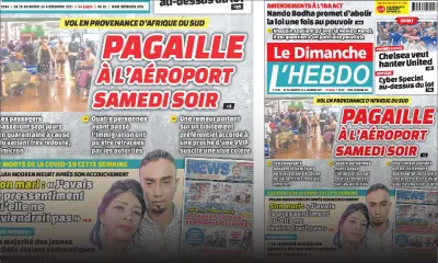 Voici la Une de Le Dimanche/L'Hebdo de ce dimanche 28 Novembre 2021