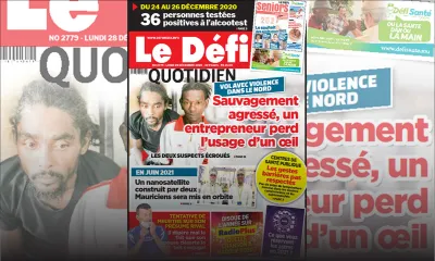 Voici la Une du Défi Quotidien de ce lundi 28 décembre 2020