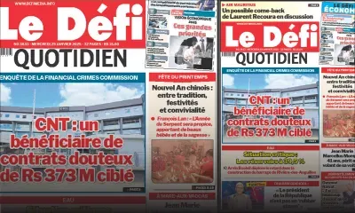 Voici la une du Défi Quotidien de ce Mercredi 29 Janvier 2025