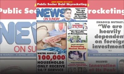 Voici la Une du News on Sunday de ce Vendredi 29 Mars 2019