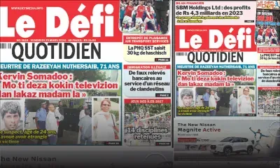 Voici la une du Défi Quotidien de ce Vendredi 29 Mars 2024