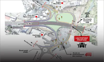 Rond-point du Quai D à Port-Louis : un autopont pour fluidifier la circulation