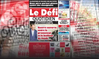 Voici la Une du Défi Quotidien de ce mercredi 29 mai 2019