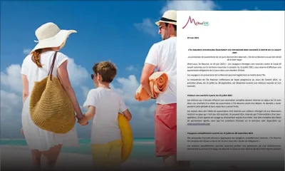 Réouverture des frontières : les voyageurs étrangers non vaccinés également autorisés à Maurice à partir du 15 juillet