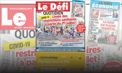 Voici la une du Défi Quotidien de ce mercredi 29 Juin 2022