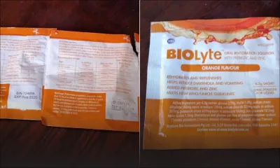 Deux étiquettes sur un médicament : la date d’expiration prolongée de février 2019 à août 2020