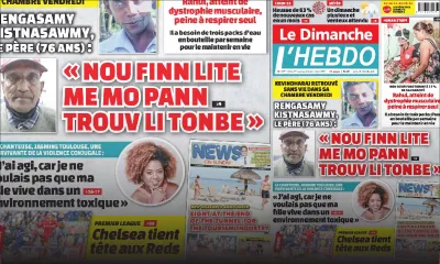 Voici la Une de Le Dimanche/L'Hebdo de ce dimanche 29 Août 2021