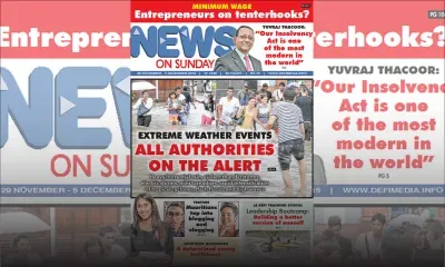 Voici la Une de News on Sunday de ce Vendredi 29 Novembre 2019