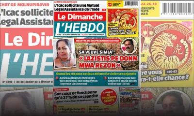 Voici la Une de Le Dimanche/L'Hebdo de ce dimanche 30 janvier 2022