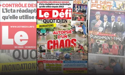Voici la Une du Défi Quotidien de ce vendredi 30 avril 2021