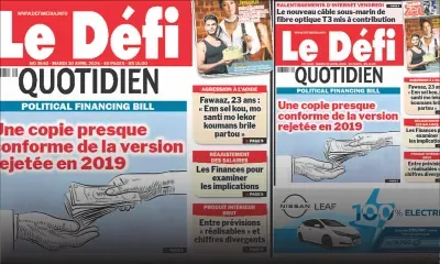 Voici la une du Défi Quotidien de ce Mardi 30 Avril 2024