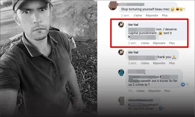Sur Facebook, une semaine de cela - Umyad : « I deserve capital punishment »