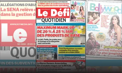 Voici la une du Défi Quotidien de ce jeudi 30 Juin 2022