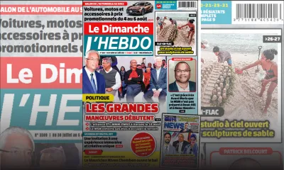 Voici la Une de Le Dimanche/L'Hebdo de ce Dimanche 30 Juillet 2023
