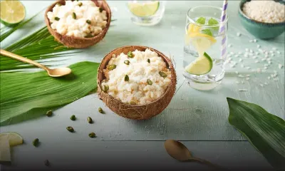 Riz au lait de coco et pistache : pour six personnes