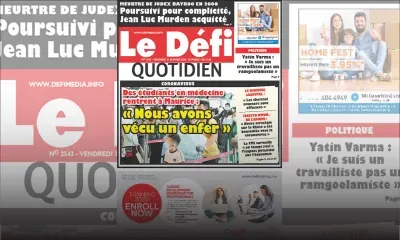 Voici la Une du Défi Quotidien de ce vendredi 31 janvier 2020