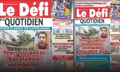 Voici la une du Défi Quotidien de ce Vendredi 31 Janvier 2025