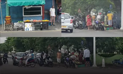Légumes et fruits en vente dans la rue malgré le couvre-feu sanitaire