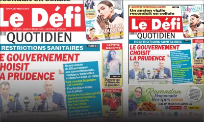 Voici la une du Défi Quotidien de ce jeudi 31 mars 2022