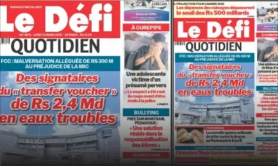 Voici la une du Défi Quotidien de ce Lundi 31 Mars 2025