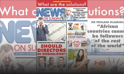 Voici la Une de News on Sunday de ce Vendredi 31 mai 2019