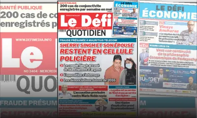 Voici la une du Défi Quotidien de ce Mercredi 31 Mai 2023