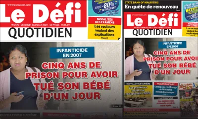 Voici la Une du Defi Quotidien de ce vendredi 31 juillet 2020