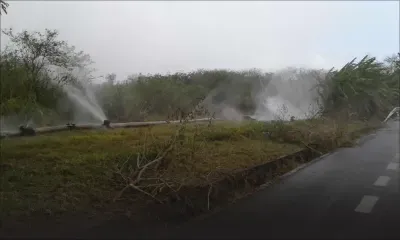 Bypass Triolet : un gaspillage d’eau dans des champs décrié