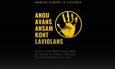 Marche pacifique au Champ-de-Mars : «Anou avans ansam kont laviolans»
