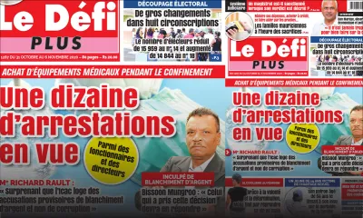 Voici la Une du Défi Plus de ce samedi 31 octobre 2020