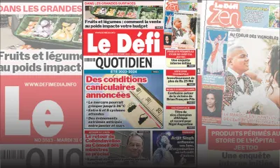 Voici la une du Défi Quotidien de ce Mardi 31 Octobre 2023