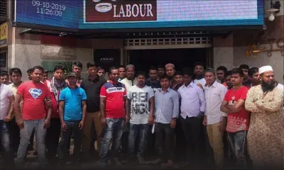 Port-Louis : des travailleurs bangladais rassemblés devant les locaux du ministère du Travail