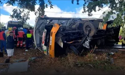Cinq blessés dans un accident impliquant un autobus à Cascavelle