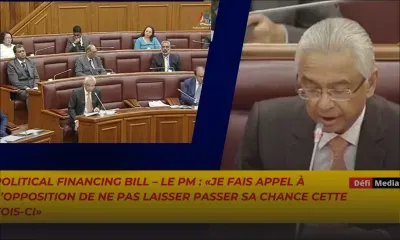 Political Financing Bill – Le PM : «Je fais appel à l’opposition de ne pas laisser passer sa chance cette fois-ci»