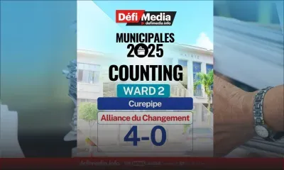Municipales 2025 : Résultats Ward 2 Curepipe : l’Alliance du Changement rafle les 4 sièges