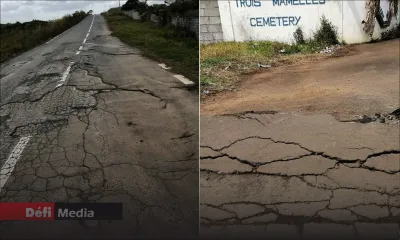 Infrastructures publiques : travaux de réparation sur la route reliant Holyrood à Cascavelle
