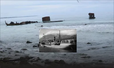 Agalega : l'épave du Wajao...