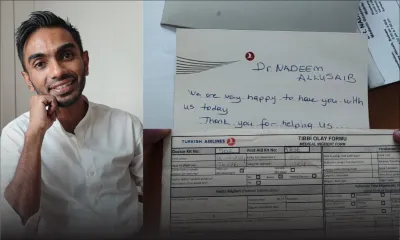 Le Dr Nadeem Allusaib sauve deux passagères en plein vol