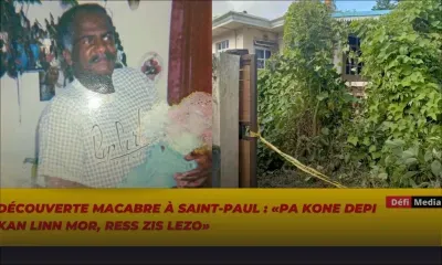 Découverte macabre à Saint-Paul : «Pa kone depi kan linn mor, ress zis lezo»