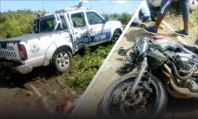 Goodlands: collision entre un 4x4 et une motocyclette, un blessé grave