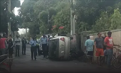 Quatre-Bornes : spectaculaire accident impliquant une voiture et une motocyclette