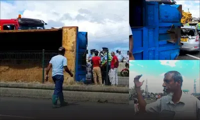 Camp-Chapelon : un camion se renverse après une collision avec une voiture 