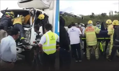 Côte d’Or : une collision entre deux poids lourds nécessite l'intervention des pompiers