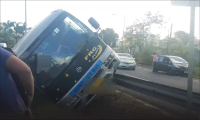 Calebasses : un minibus fait une sortie de route
